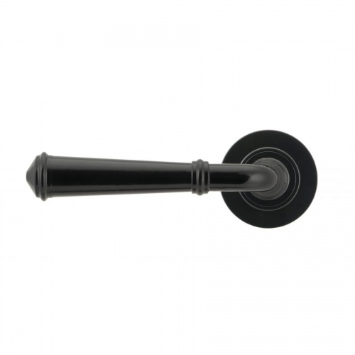 Black Regency Lever on Rose Set (Plain Rose) - Unsprung